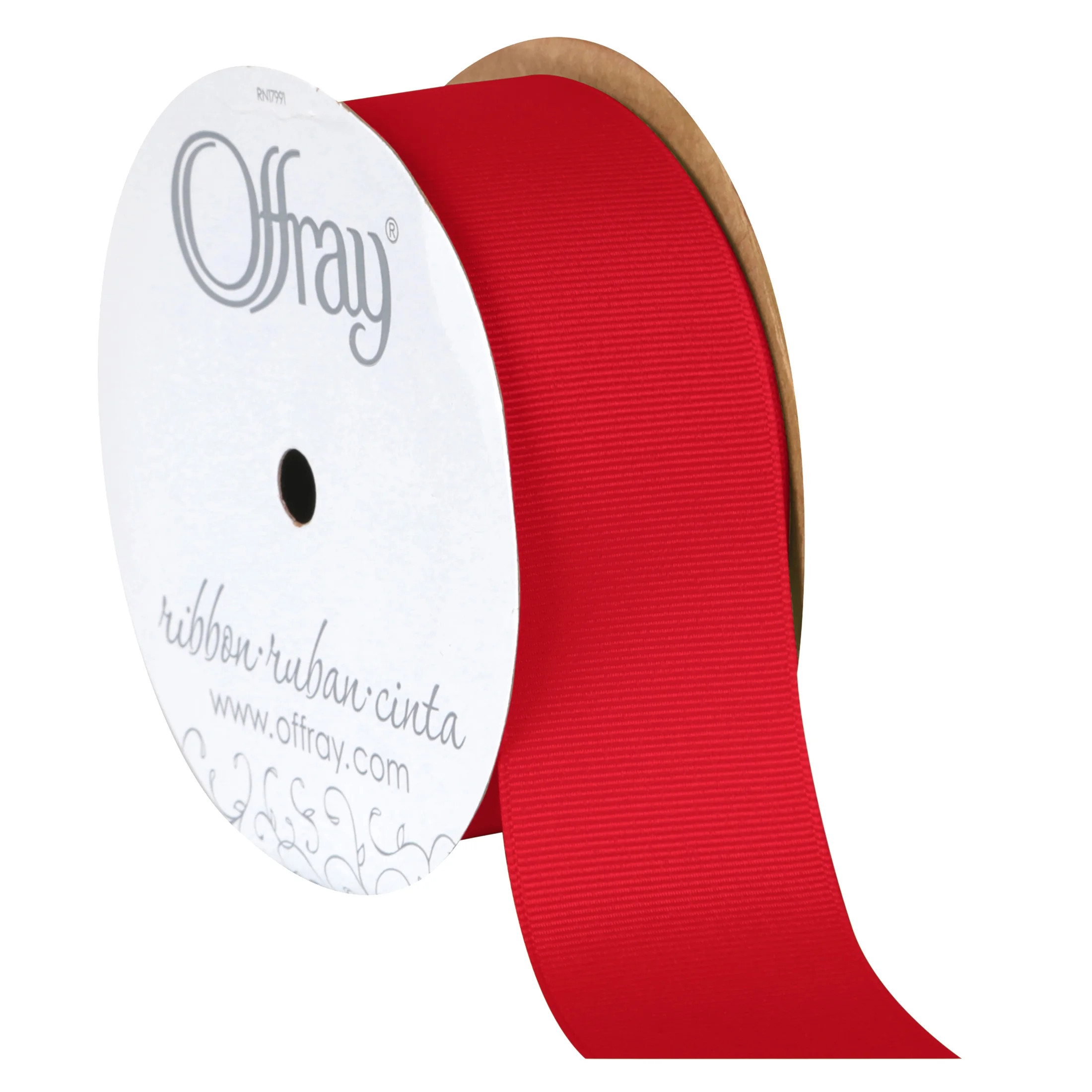 Offray Ribbon, Red 1 1/2 inch Grosgrain Polyester Ribbon, 12 feet - Walmart.com | Walmart (US)