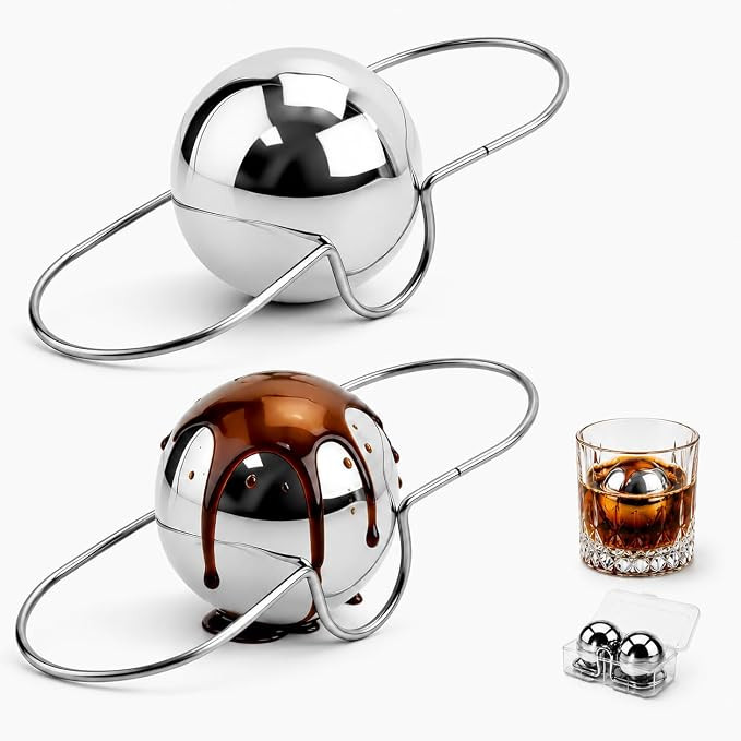 2 Pack Stainless Steel Espresso Frozen Balls | No-Dilution Metal Cooling Balls, For Espresso, Ice... | Amazon (US)