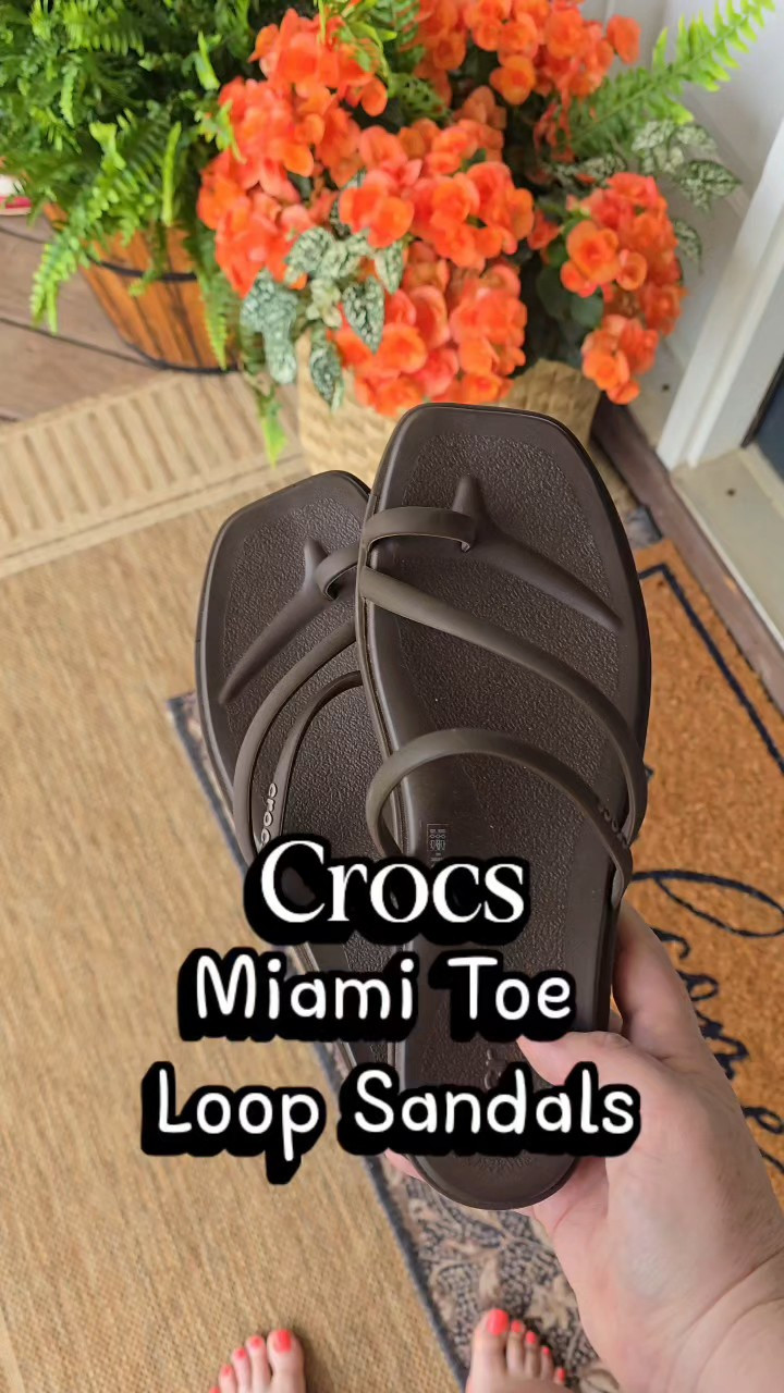 The Crocs Miami Toe Loop Sandals are perfect for all your spring and summer outfits. Dress them up dress them down...so many ways to wear!#crocs #Miami #sandals 

#LTKOver40 #LTKMidsize #LTKSeasonal