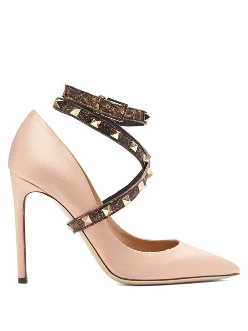 Studwrap satin pumps | Valentino | Matches (US)