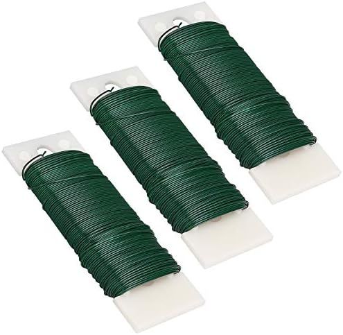 Livder 3 Pack 114 Yards 22 Gauge Green Flexible Paddle Wire for Crafts, Christmas Wreaths Tree, G... | Amazon (US)