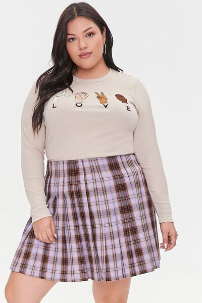 Plus Size Plaid Mini Skirt | Forever 21 (US)