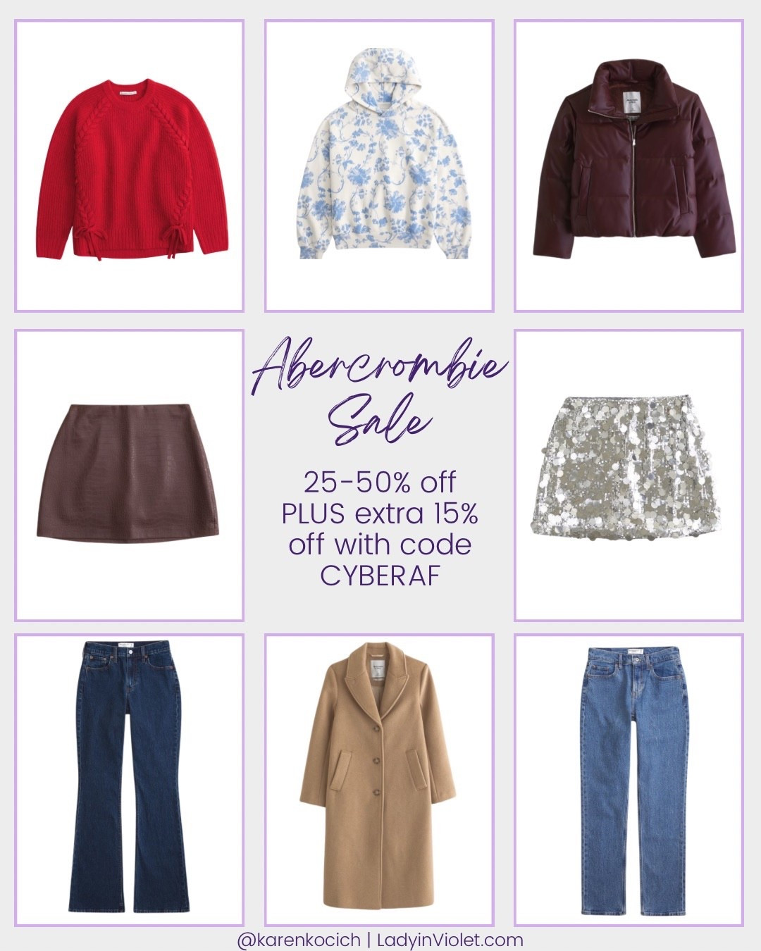 Abercrombie Black Friday Sale – Must-Have Sweaters, Jackets & Holiday Skirts

The Abercrombie Black Friday sale is one of the best of the season, and so many popular sweaters, jackets, and holiday pieces are marked down. If you’re shopping for winter outfits, dressy essentials, or new jeans, this is the moment to grab them.

• Sweaters – linking Abercrombie sweaters for everyday wear, layering, and holiday outfits
• Jackets – the best jackets for winter, from puffer styles to chic wool blends
• Leather and sequin skirts – the cutest leather skirts and sequin skirts for holiday parties and date nights
• Floral print hoodie sweater – their viral floral print hood 
Ie sweater is included in the sale
• Jeans – Abercrombie jeans always sell out during Black Friday, so I rounded up my favorite fits and washes

All pieces are linked in my LTK under Abercrombie Black Friday deals so you can quickly shop the sweaters, jackets, skirts, and jeans before sizes go!

#LTKSeasonal #LTKFindsUnder100 #LTKCyberWeek