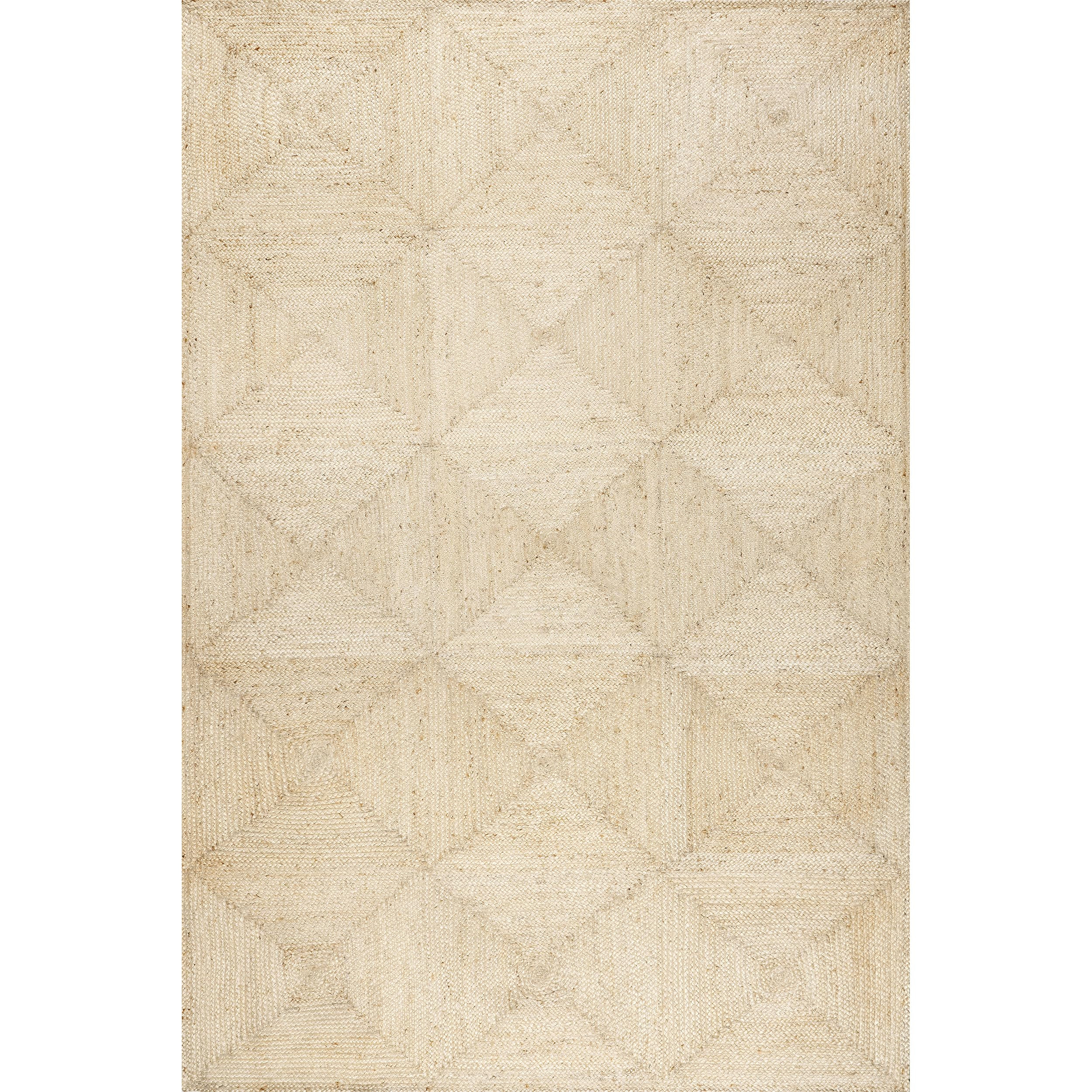 Rugs USA Juniper Tiled Jute Area Rug, 6x9, Ivory | Amazon (US)