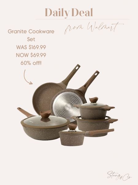 Granite cookware set is nearly 60% off!

Cookware - kitchen tools - daily deal - Walmart 

#LTKunder100 #LTKsalealert #LTKhome