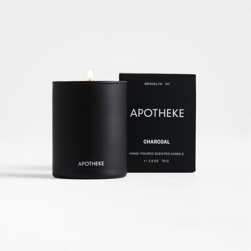 Apotheke Charcoal-Scented Votive Candle + Reviews | Crate & Barrel | Crate & Barrel