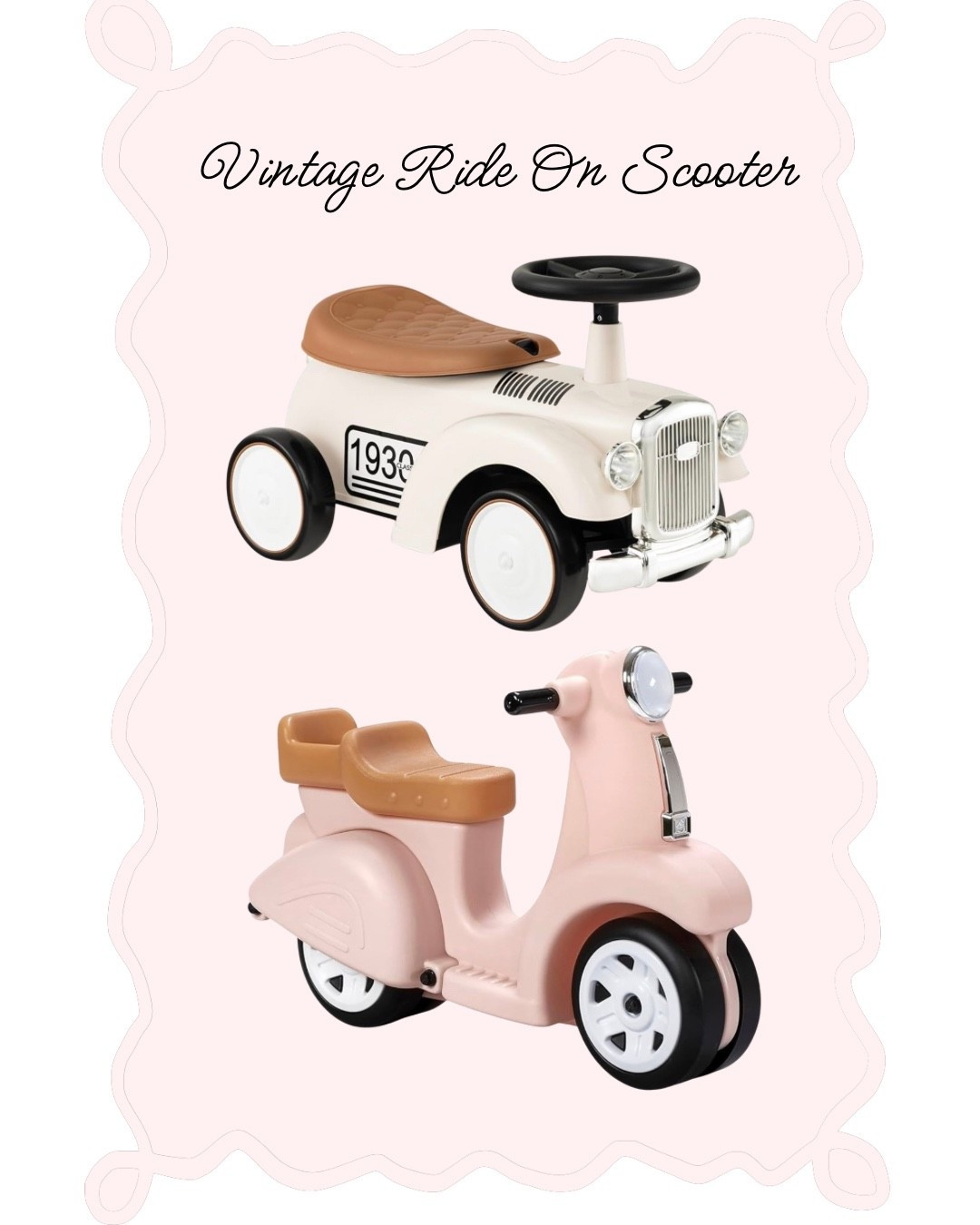 Vintage ride on scooter! Perfect gift for toddler! 

#LTKKids #LTKHoliday #LTKGiftGuide