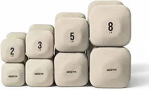 WeGym SafeGrip Square Dumbbells with Anti Slip Handles, Aesthetic Free Weights for Home Workouts,... | Amazon (US)