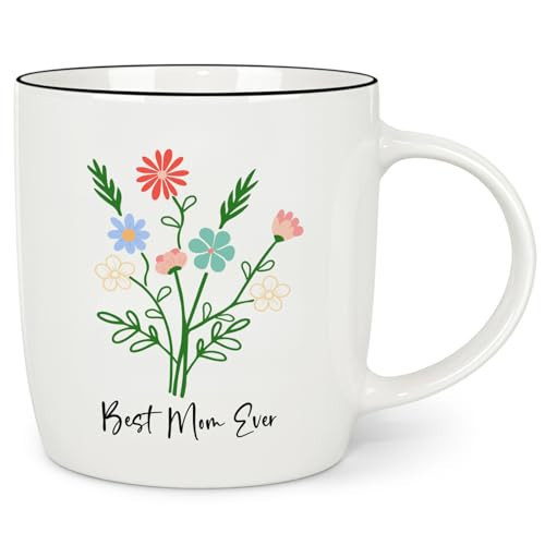 Cabtnca Mom Gifts, Mothers Day Gifts for Mom from Daughter Son, Best Mom Ever Coffee Mug 12Oz, Birthday Christmas Gift for Mom | Amazon (US)