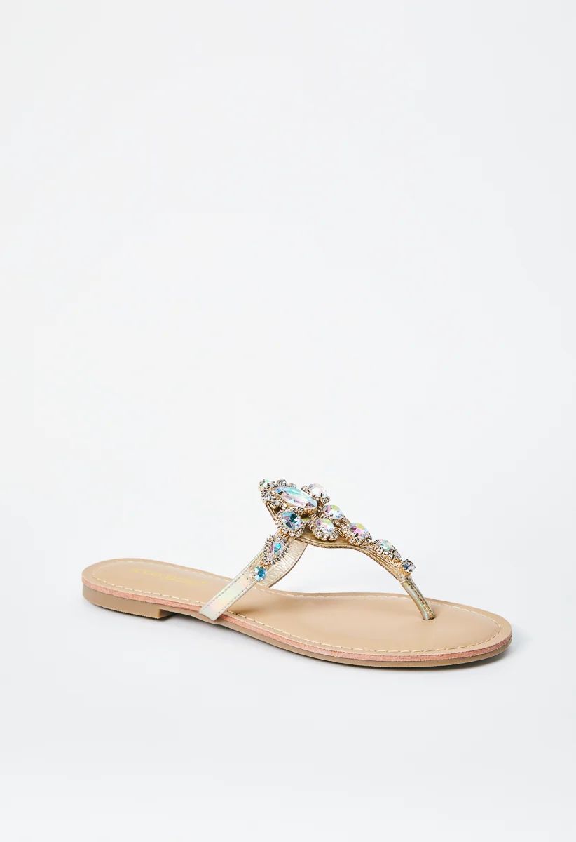 Delisa Embellished Thong Sandal | ShoeDazzle