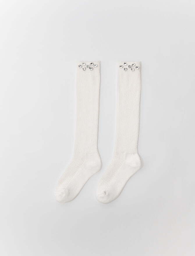 123ESOCKFRONCE Chaussettes montantes à strass | Maje EU