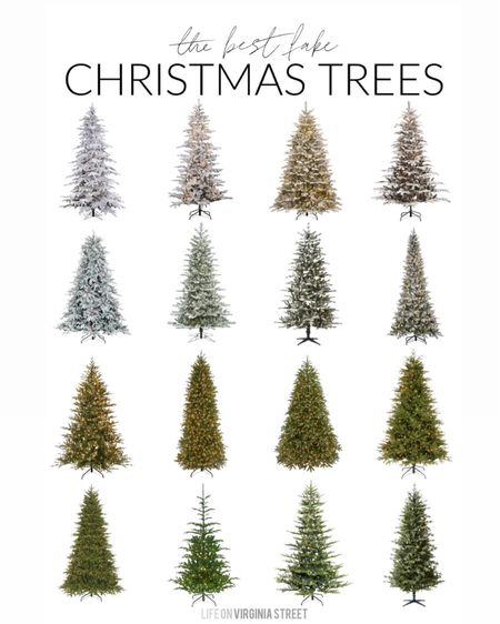 A collection of the best artificial Christmas trees! Includes natural looking Christmas trees, flocked trees and various heights and budgets! Get more details here: https://lifeonvirginiastreet.com/the-best-fake-christmas-trees/
.
#ltkholiday #ltkhome #ltksaleaert #ltkseasonal #ltkfamily fake Christmas tree, faux Christmas tree, budget Christmas trees

#LTKHoliday #LTKsalealert #LTKhome