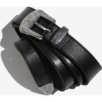 Vintage Southwestern Black Leather Belt With Silver Buckle | Cowboy Boho Tip Cowhide Large | Etsy (US)