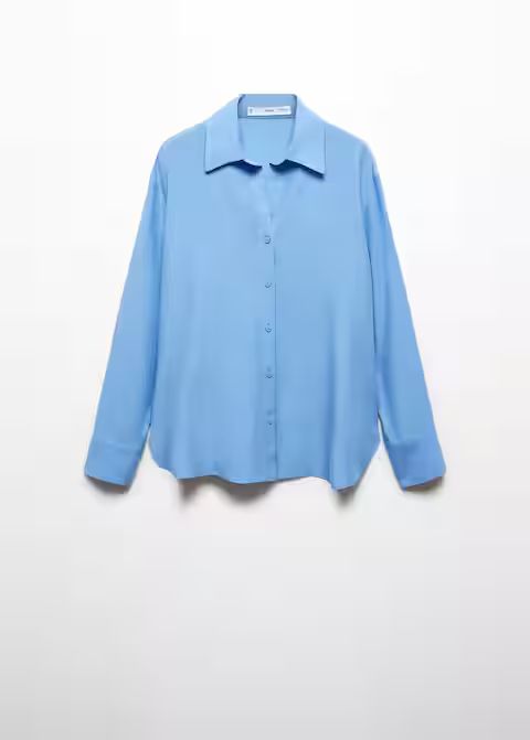 Lyocell fluid shirt -  Women | Mango USA | MANGO (US)