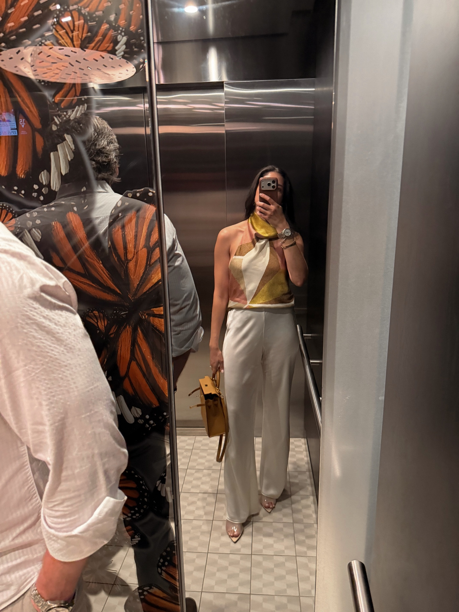 Date night outfit. Silk pats and a silk halter top. 

#LTKSeasonal #LTKMothersDay #LTKTravel