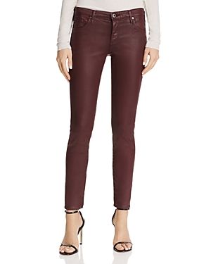 Ag Coated Legging Ankle Jeans in Leatherette Light Deep Currant | Bloomingdale's (US)