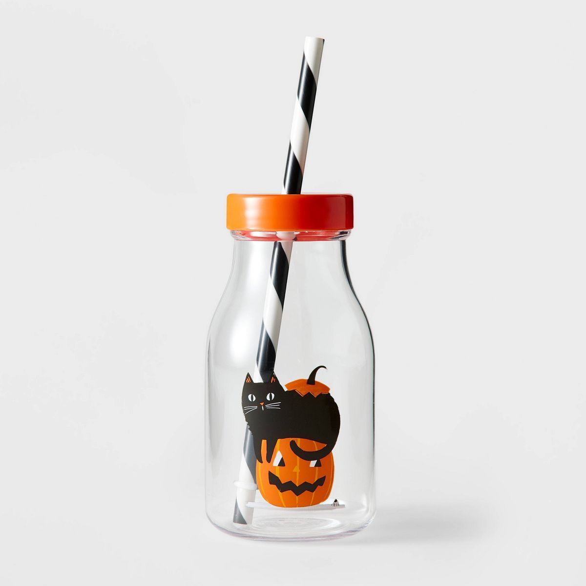 Halloween Cat with Pumpkin and Straw Milk 12oz Jug - Hyde & EEK! Boutique™ | Target