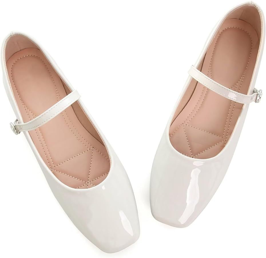 Women's Slip on Flats,Classy Round Toe Solid Classic Mary Jane Ballet Dance Shoes Soft Comfortabl... | Amazon (US)