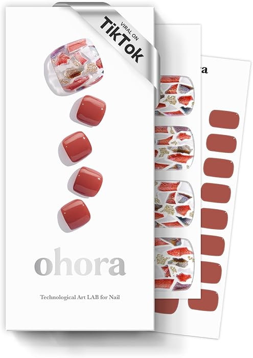 ohora Semi Cured Gel Pedicure Strips (P Vintage Wood) - Works with Any Pedi Lamps, Salon-Quality,... | Amazon (US)