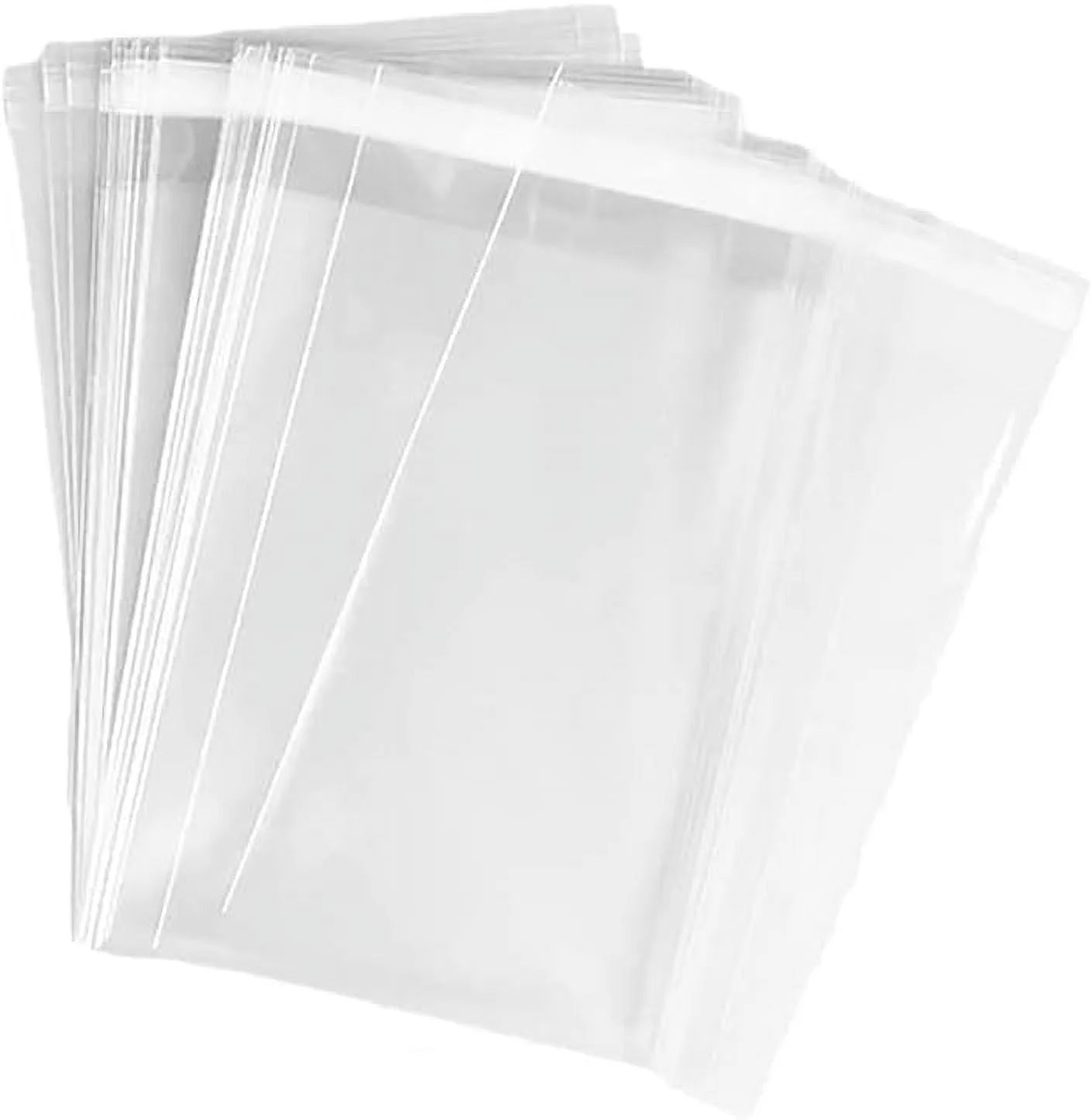 50 Pcs Clear Plastic Cello Bags Sealable Cellophane Bags Transparent Resealable Bags Self Sealing... | Walmart (US)