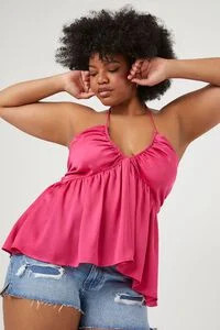 Plus Size Flowy Chiffon Halter Top | Forever 21 (US)