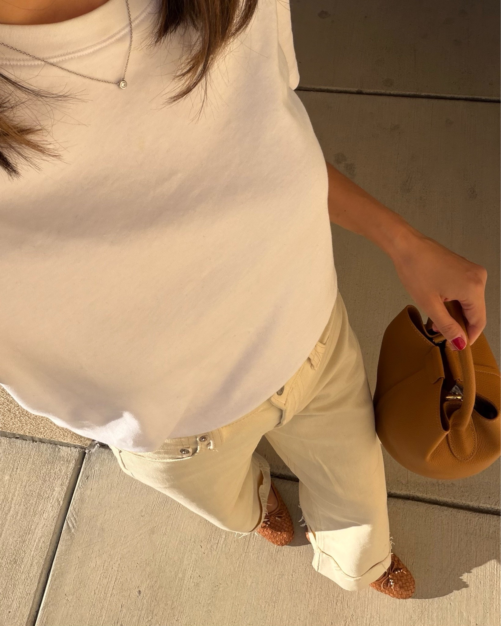 Neutral spring/summer outfit 

Nordstrom tee 
Gap high stride ankle jeans — 40% off! 
Ballet flats 
Amazon bucket tote

#LTKootd #LTKSaleAlert