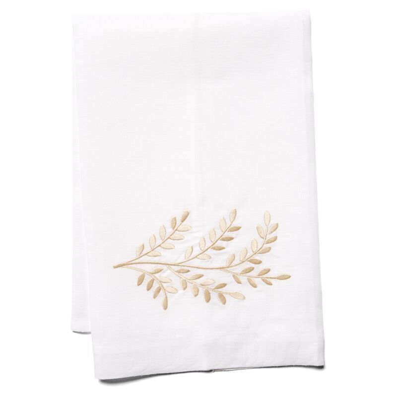 Willow Linen Guest Towel, Beige | One Kings Lane
