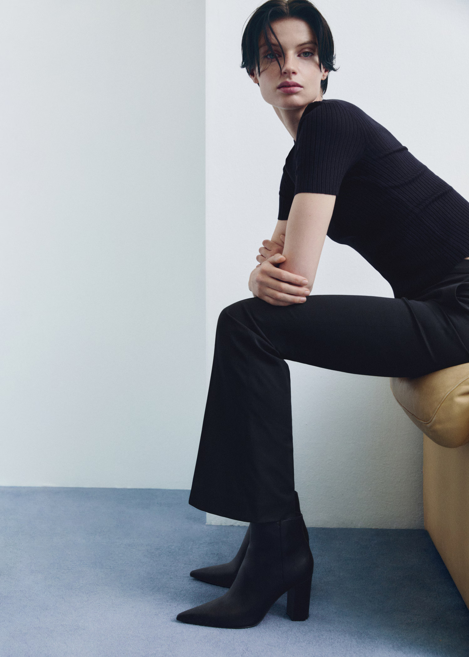 Pointed heel ankle boot | MANGO (US)