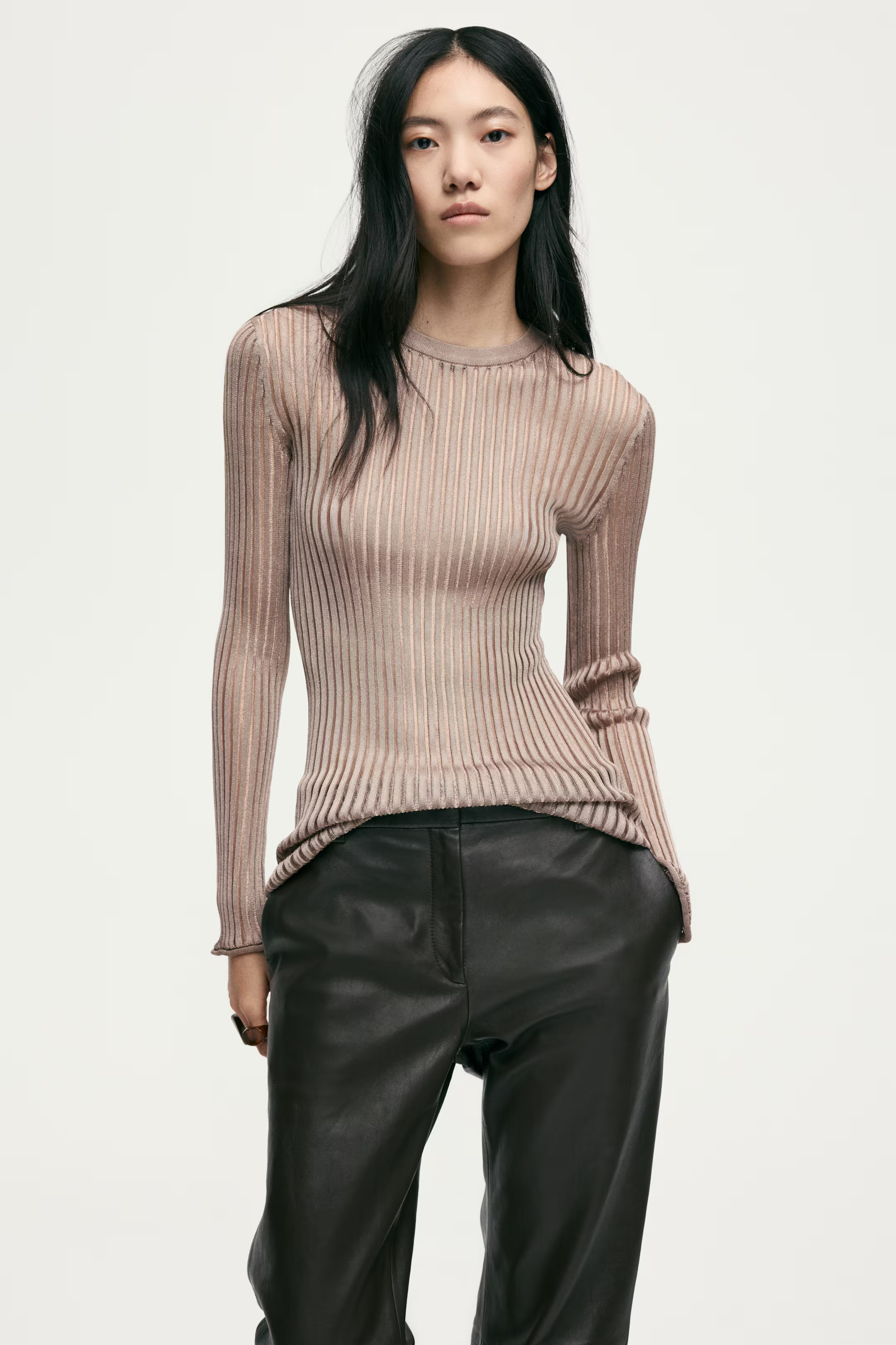 Sheer Rib-Knit Top | H&M (US + CA)