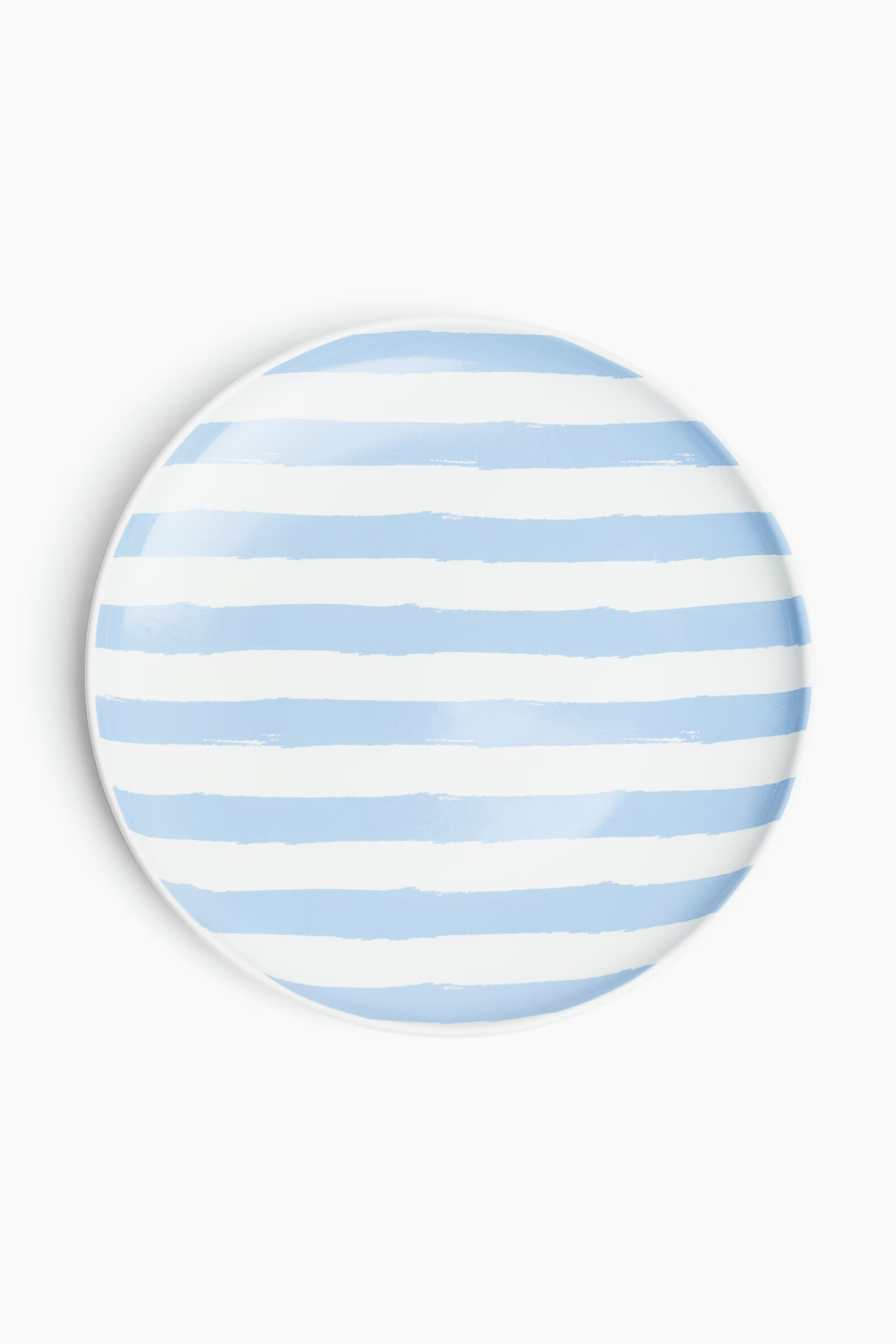 Striped Porcelain Appetizer Plate - Light blue/striped - Home All | H&M US | H&M (US + CA)