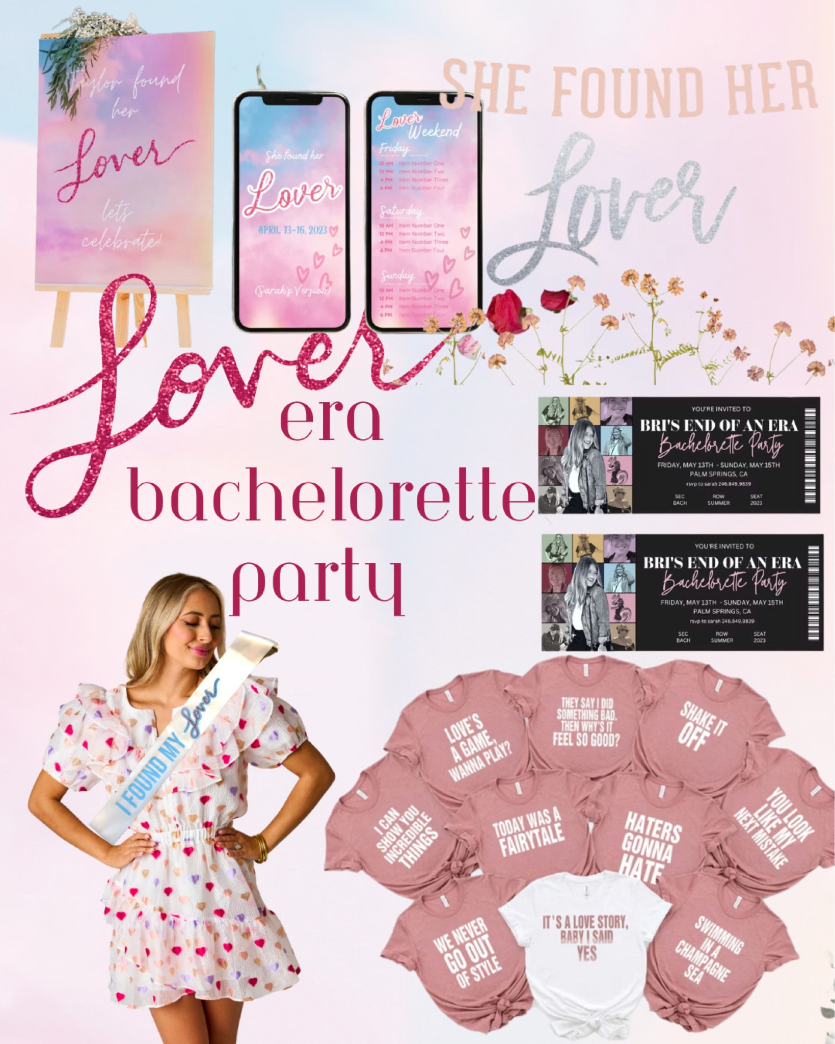 Taylor swift themed bachelorette party Swiftie games bachelorette itinerary she found her lover buddy love bachelorette dress 

#LTKFind #LTKGiftGuide #LTKwedding