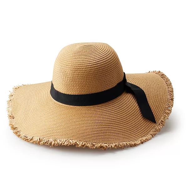 Women's LC Lauren Conrad Wide Brim Straw Floppy Hat | Kohl's