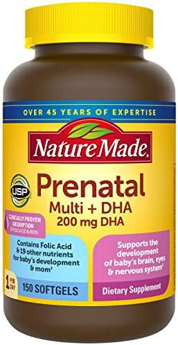 Nature Made Prenatal + DHA 200 mg Softgels (.150 Count) | Amazon (US)