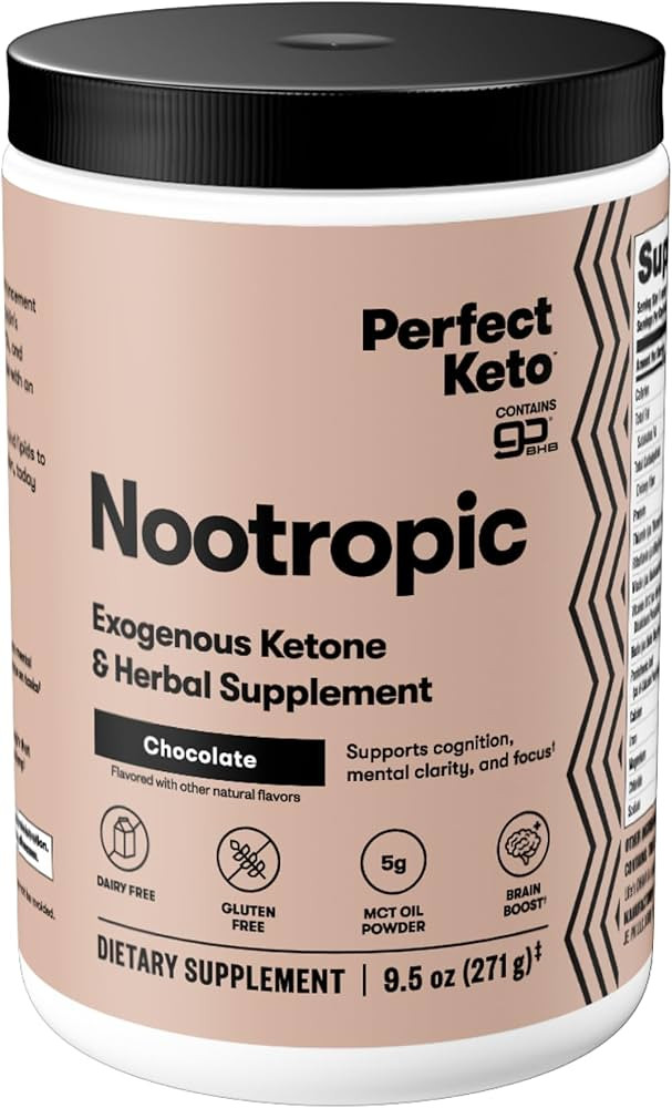 Perfect Keto Nootropic Brain Support, Caffeine Free Focus and Energy Supplement with Alpha Lipoic... | Amazon (US)
