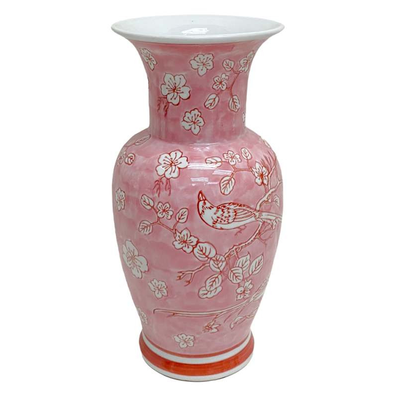 Pink Ceramic Vase, 12" | At Home