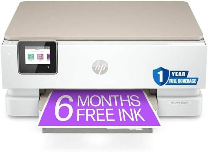 HP Envy Inspire 7255e Wireless Color Thermal Inkjet Printer, Print, scan, Copy, Easy Setup,Mobile... | Amazon (US)