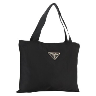 PRADA Tote Bag Nylon Black Auth bs18677  | eBay | eBay US