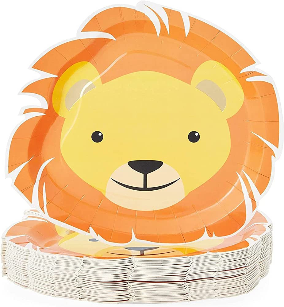 Amazon.com: BLUE PANDA Safari Party Decorations, Lion Plates (13 x 10 In, 48-Pack) : Home & Kitch... | Amazon (US)