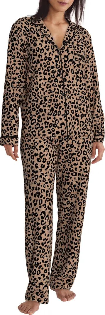 DKNY Long Sleeve Top & Pants Stretch Fleece Pajama Set | Nordstromrack | Nordstrom Rack
