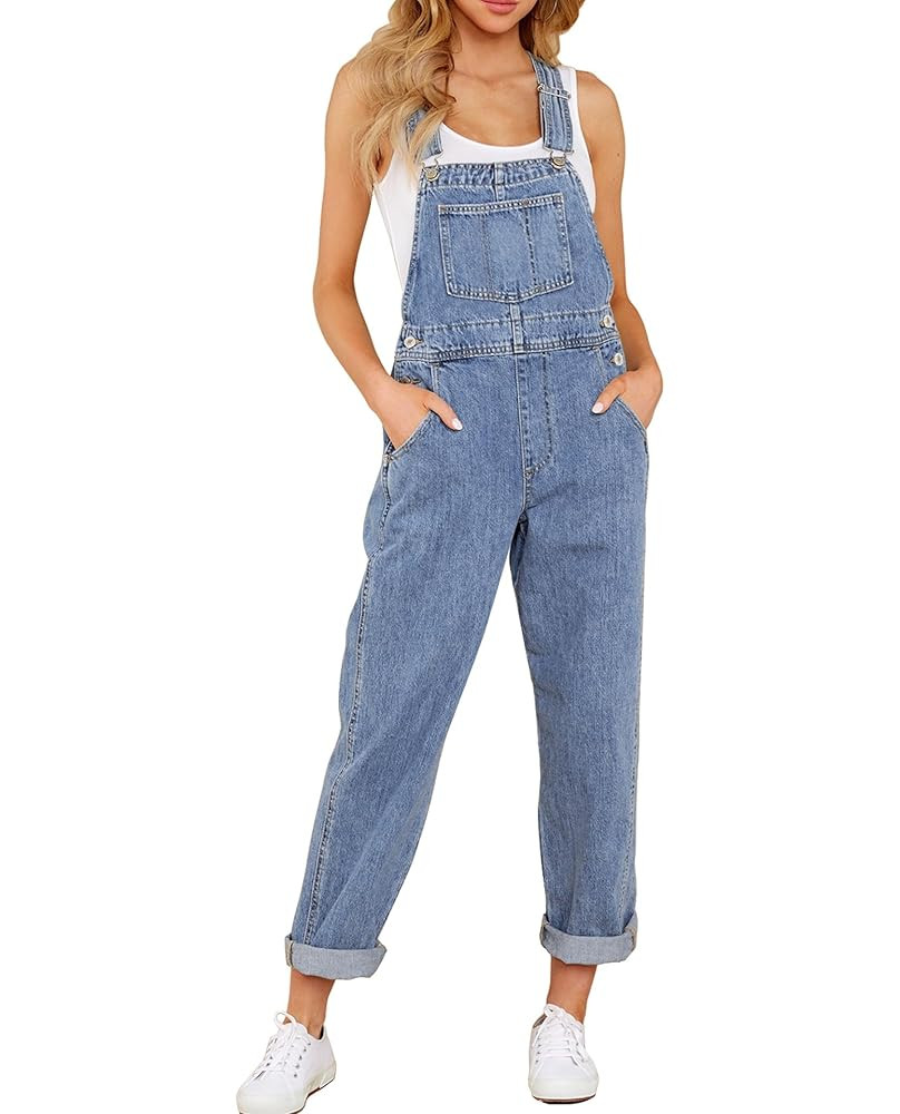 luvamia Women's Casual Stretch Adjustable Denim Bib Overalls Jeans Pants Jumpsuits | Amazon (US)