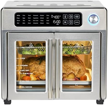 Emeril Lagasse Extra Large French Door Air Fryer Toaster Oven Combo, 24 Cooking Functions and Dig... | Amazon (US)