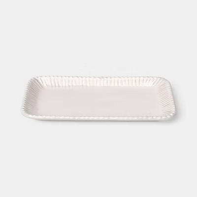 Beaded Ceramic Tray Ivory - Threshold™ | Target