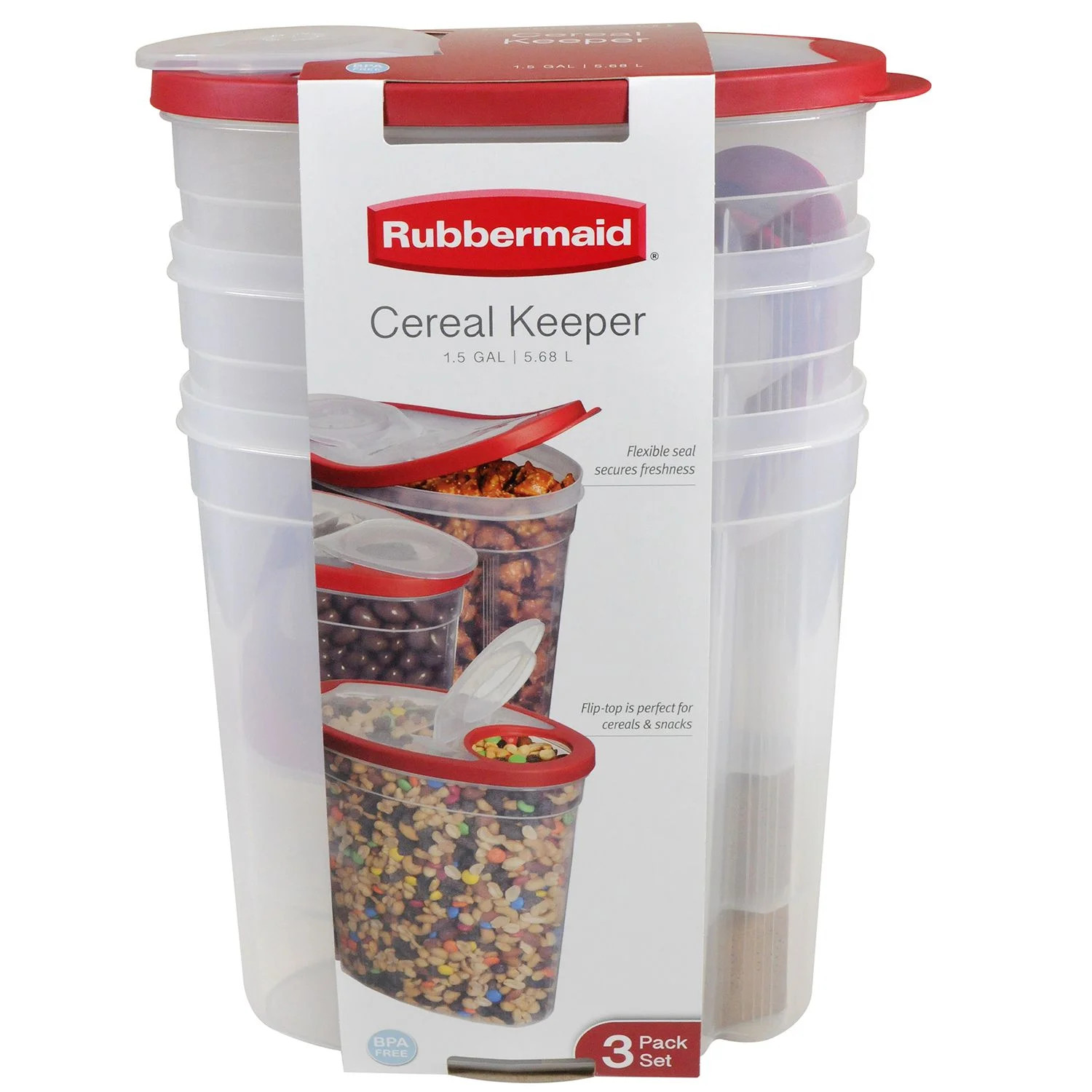RubbermaidRubbermaid Cereal Keepers (3 Pack) - Assorted ColorsRubbermaidAverage Rating:(5.0) star... | Walmart (US)