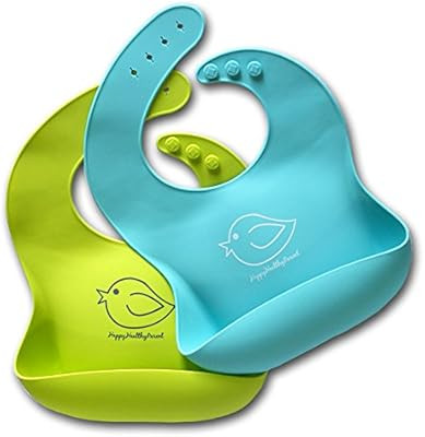 Silicone Baby Bibs Easily Wipe Clean - Comfortable Soft Waterproof Bib Keeps Stains Off, Set of 2... | Amazon (US)