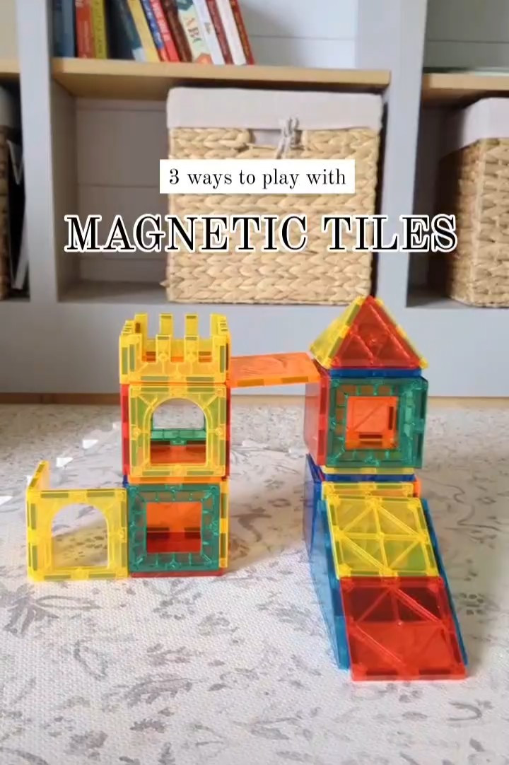 These magnetic tiles are such a fun sensory toddler toy. There are so many different ways to play with them and they will keep your toddler entertained for hours! #magnetictiles #sensorytoys #toddlertoys #kidstoys #toys 

#LTKKids #LTKFamily #LTKBaby