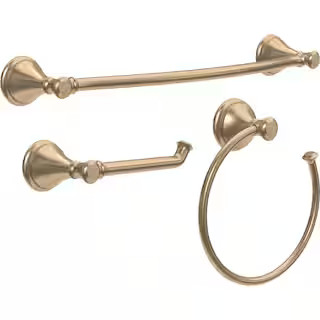 Delta Cassidy 3-Piece Bath Hardware Set with 24 in. Towel Bar, Toilet Paper Holder, Towel ring in... | The Home Depot
