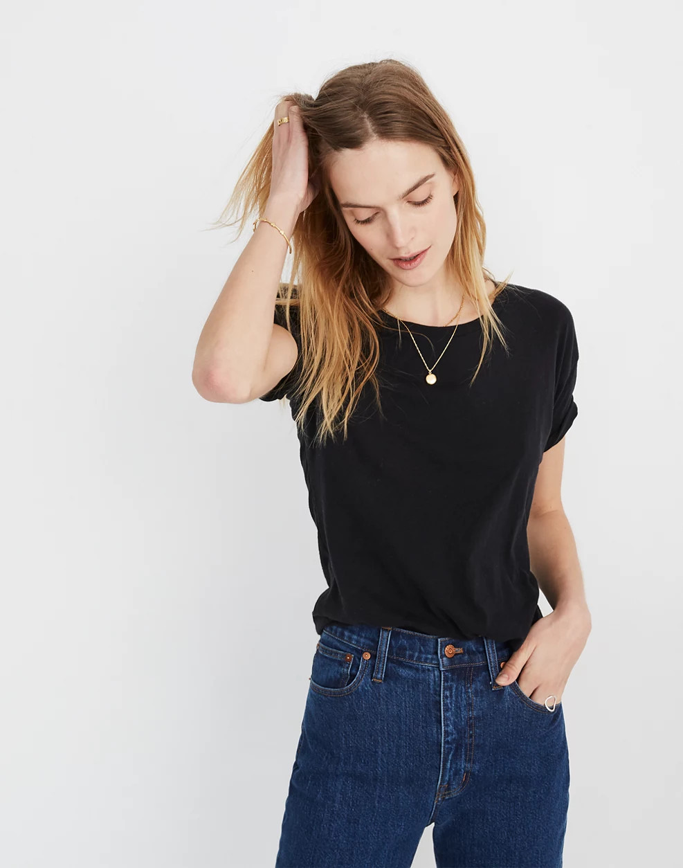 Whisper Cotton Crewneck Tee | Madewell