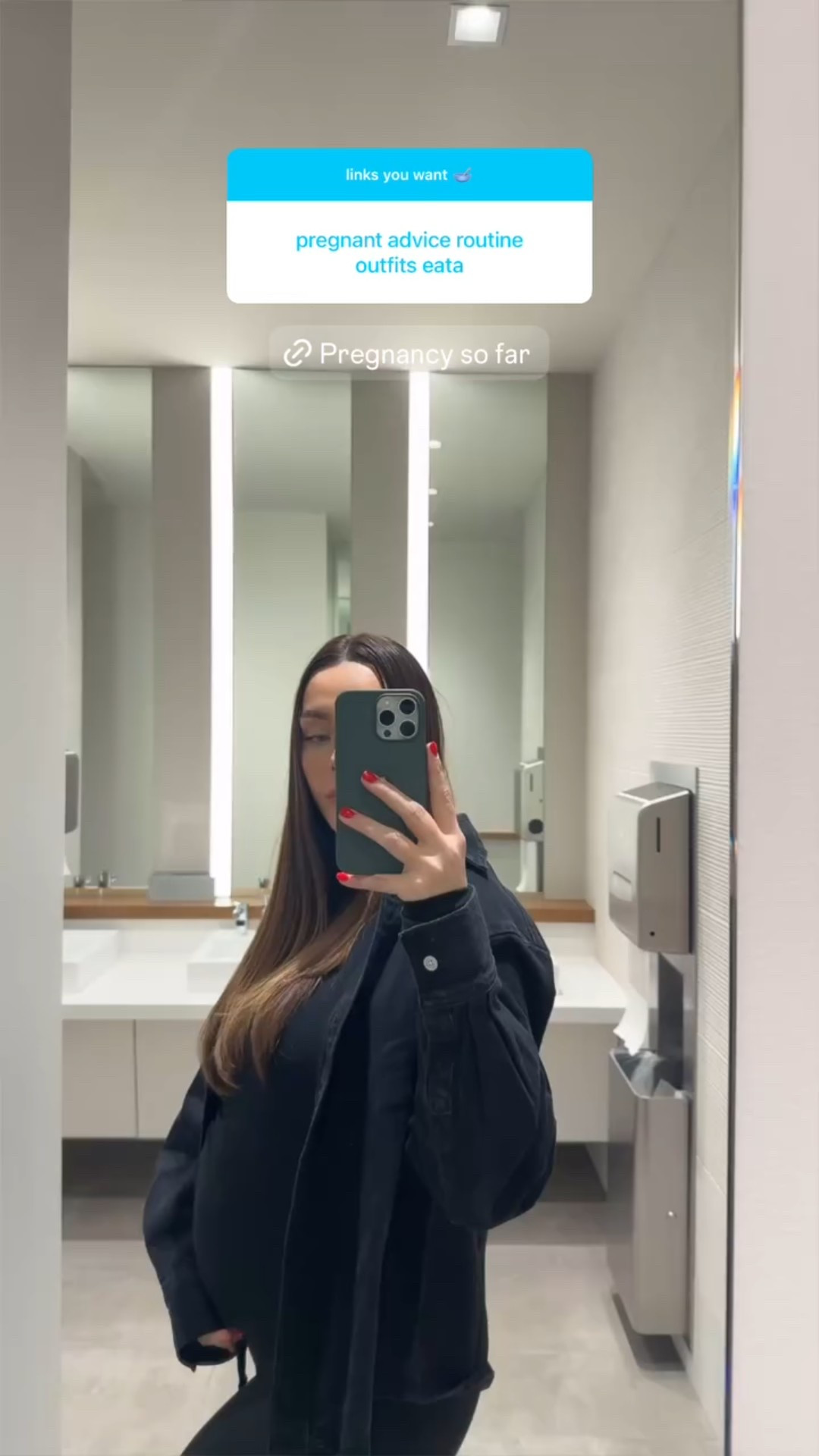 One of my favorite pregnancy outfits. Jacket is Parke but linked similar