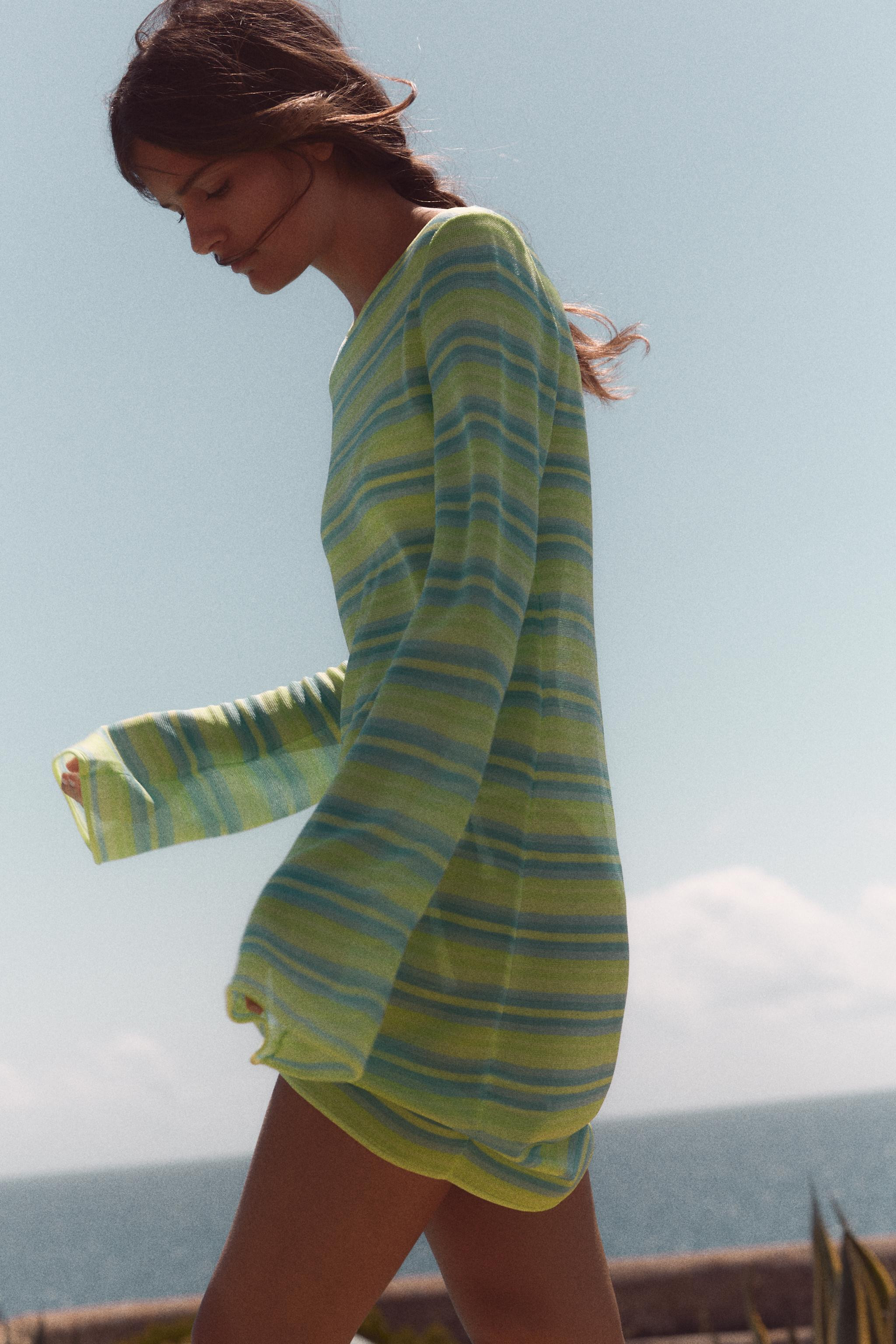 STRIPED KNIT MINI DRESS | Zara US