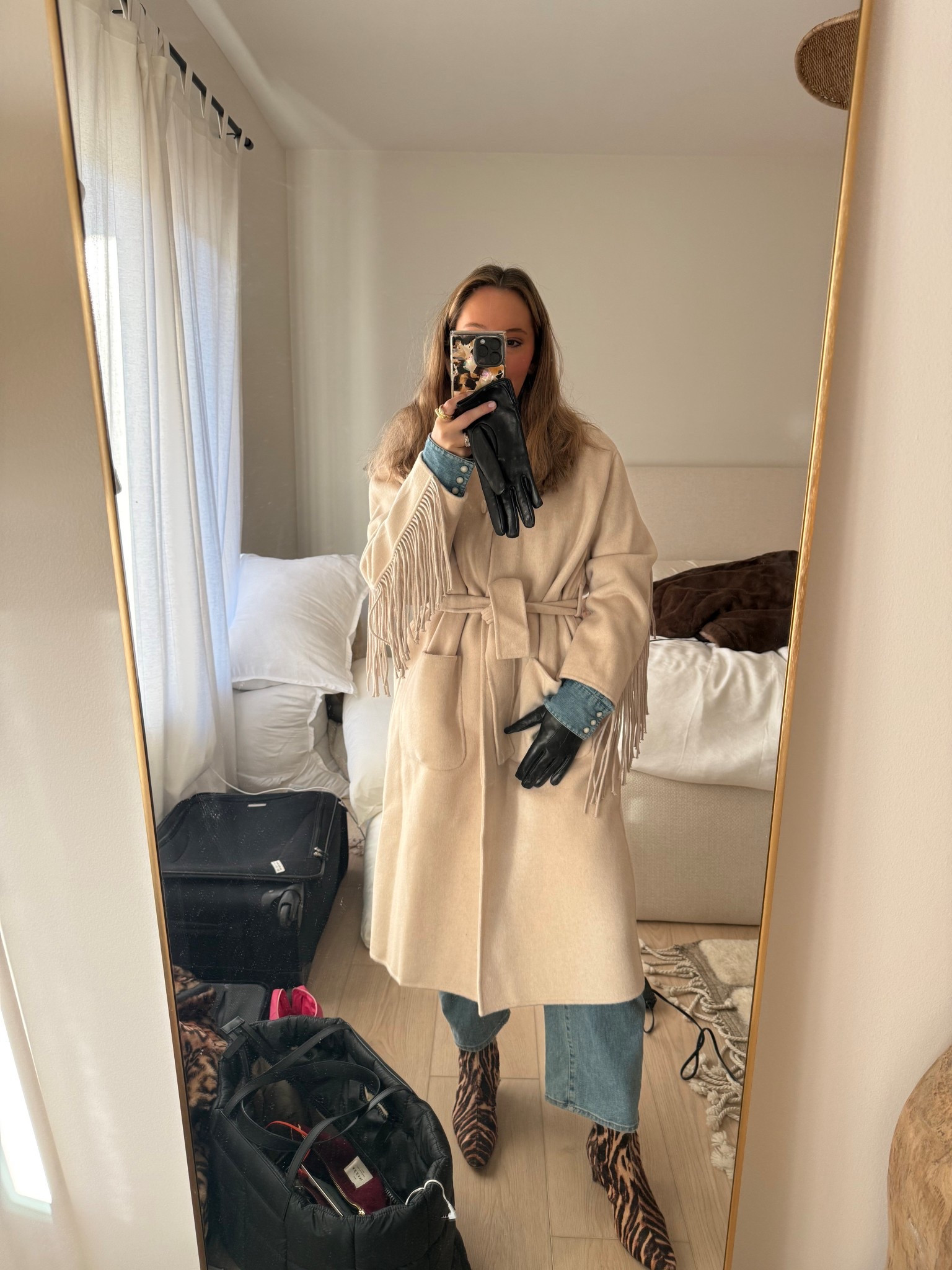 Maje coat! Wearing a 34! I paid $283 but it’s more online 😭😭😭